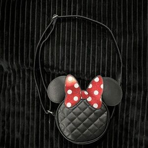 Disney Minnie Mouse Black Crossbody Bag